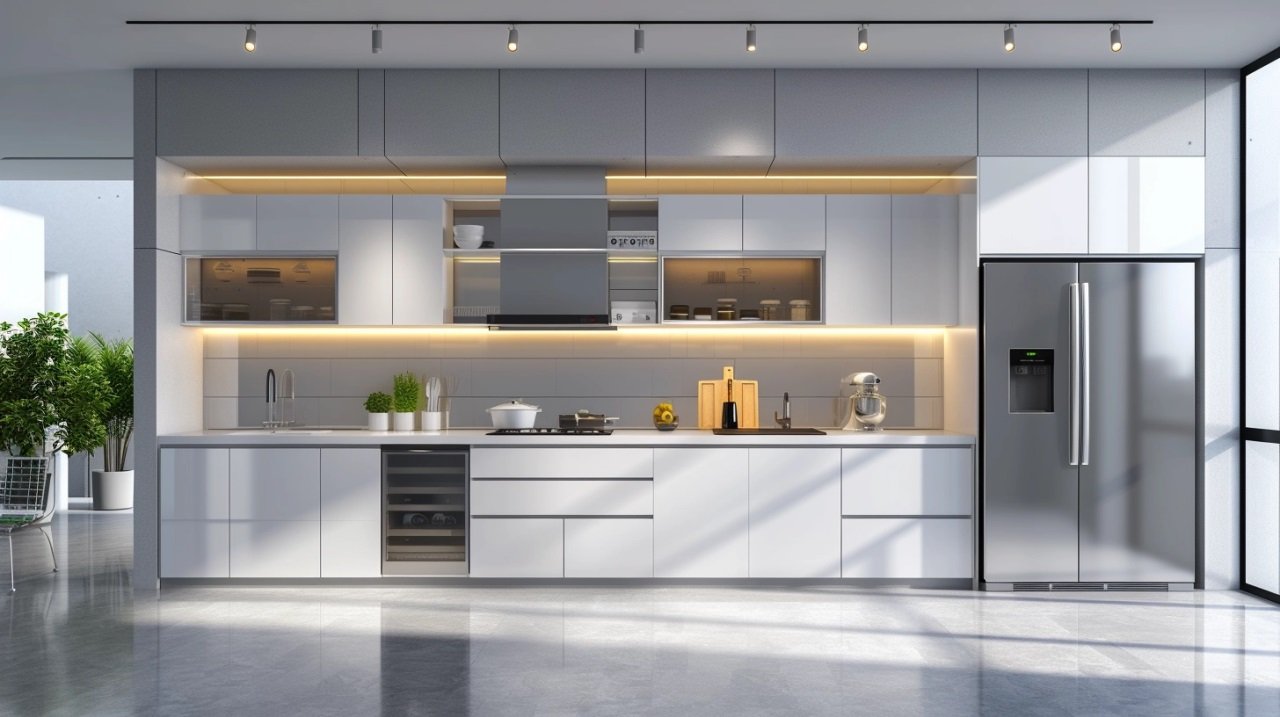 stainless steel kitchen cabinet