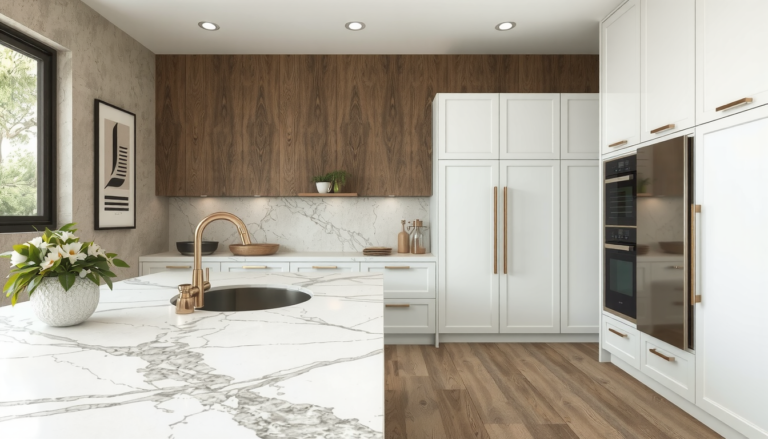 How to Pair Leathered Taj Mahal Quartzite with Modern Cabinets Without Making the Kitchen Feel Cold