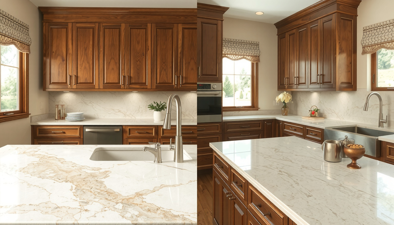 Honed vs. Polished Taj Mahal Quartzite